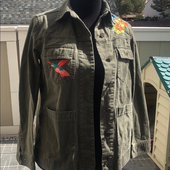 WhoWhat Wear.Boho style,embroidered utility jacket - Picture 3 of 11